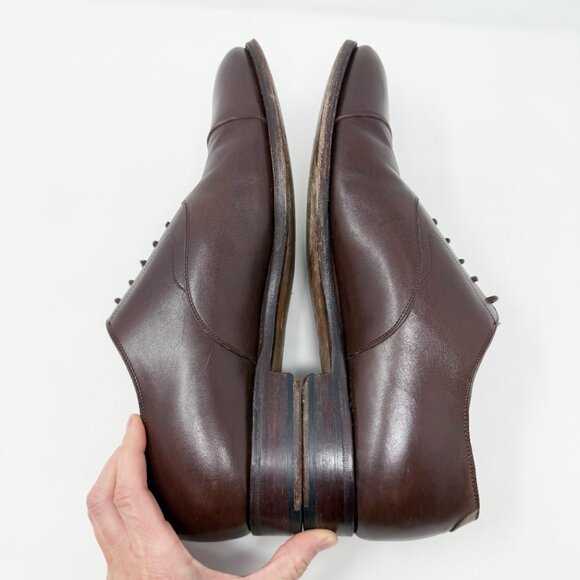 Meermin Brown Leather Oxford Cap Toe Dress Shoes Men's Size 11.5 Made in Spain - Picture 6 of 10